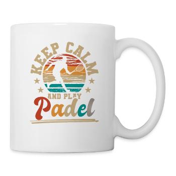 Keep Calm and play Padel Paddleball Paddle Tennis - Mug - white - Right