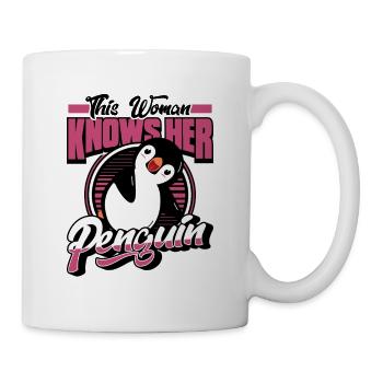 This Woman Knows Her Penguin Seevogel - Tasse - Weiß - Rechts