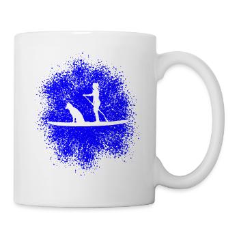 Stand Up Paddle avec chien - Mug blanc - blanc - Droite