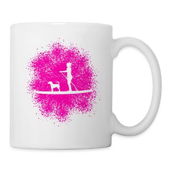 Stand Up Paddle avec chien - Mug blanc - blanc - Droite