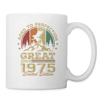 Anniversaire vintage 1975 - idée cadeau rétro 1975 - Mug blanc - blanc - Droite