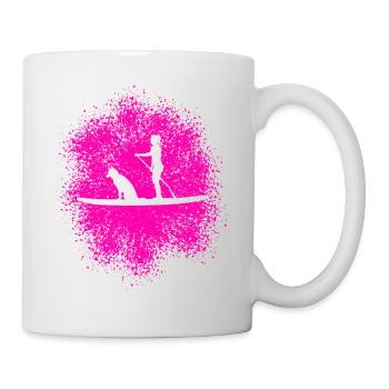 Stand Up Paddle avec chien – Équipe parfaite - Mug blanc - blanc - Droite