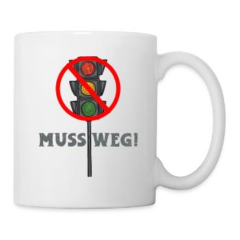 Die Ampel muss Weg - Tasse - Weiß - Rechts