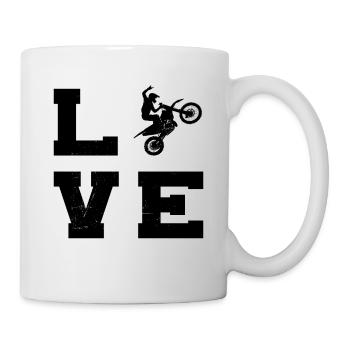 Supermoto Freestyle Motocross Motocross Dirt Bike - Tasse - Weiß - Rechts