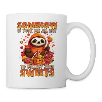 Costume d'Halloween de paresseux mignon paresseux - Mug blanc - blanc - Droite