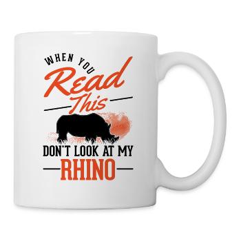 Rhino Gift Rhino Rhinoceros - Mug - white - Right