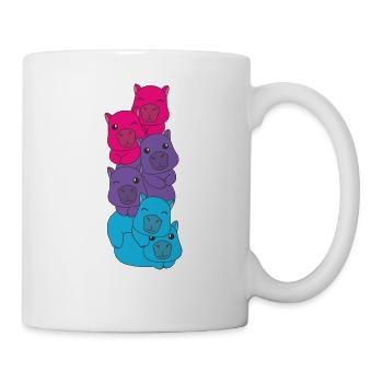 androgyn Flag Pride LGBTQ süße Capybara - Tasse - Weiß - Rechts