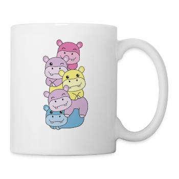 aporagender Flag Pride LGBTQ süße Hippo - Tasse - Weiß - Rechts