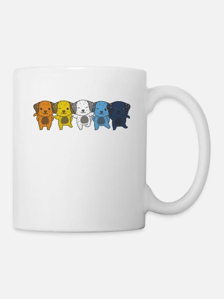 Aroace Flag Pride LGBTQ süßer Dalmatiner - Tasse - Weiß