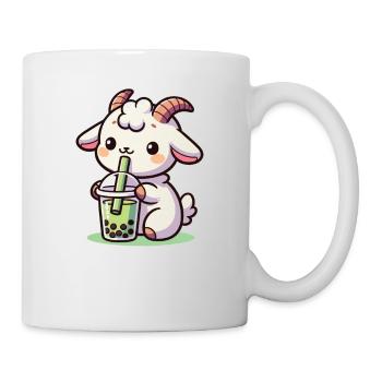 Kawaii chèvre bubble tea Boba chèvre - Mug blanc - blanc - Droite