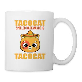 Tacocat Spelled Backwards Miezekatze Kätzchen - Tasse - Weiß - Rechts