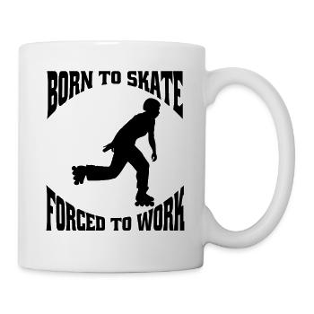 Rollschuh skaten Inliner Inline Skater Geschenk - Tasse - Weiß - Rechts