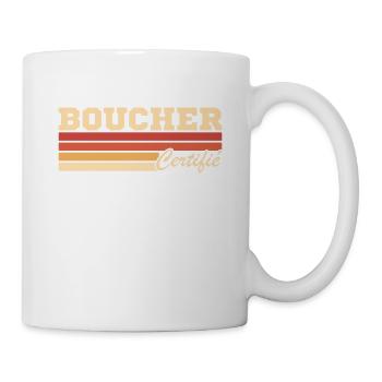 Boucher Certifié Boucherie Vintage - Mug blanc - blanc - Droite