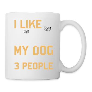 I like coffee my dog and maybe 3 people - Mug - white - Right