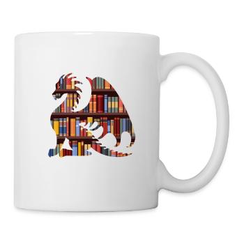 Easily Distracted By Dragons And Books Distressed - Mug - white - Right