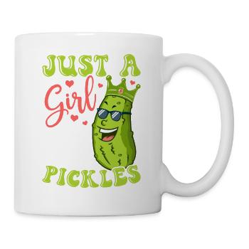 just a girl who loves pickles - Mug - white - Right