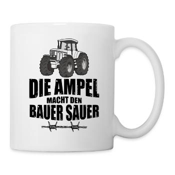 Bauernproteste Ampelregierung Ampel Demonstratio - Tasse - Weiß - Rechts