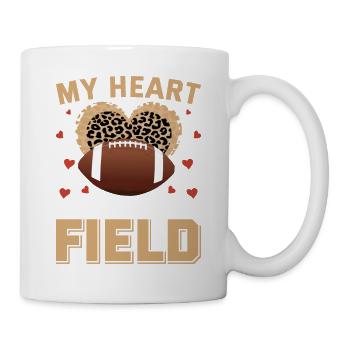 My Heart Is On That Field Football For America Foo - Mug - white - Right