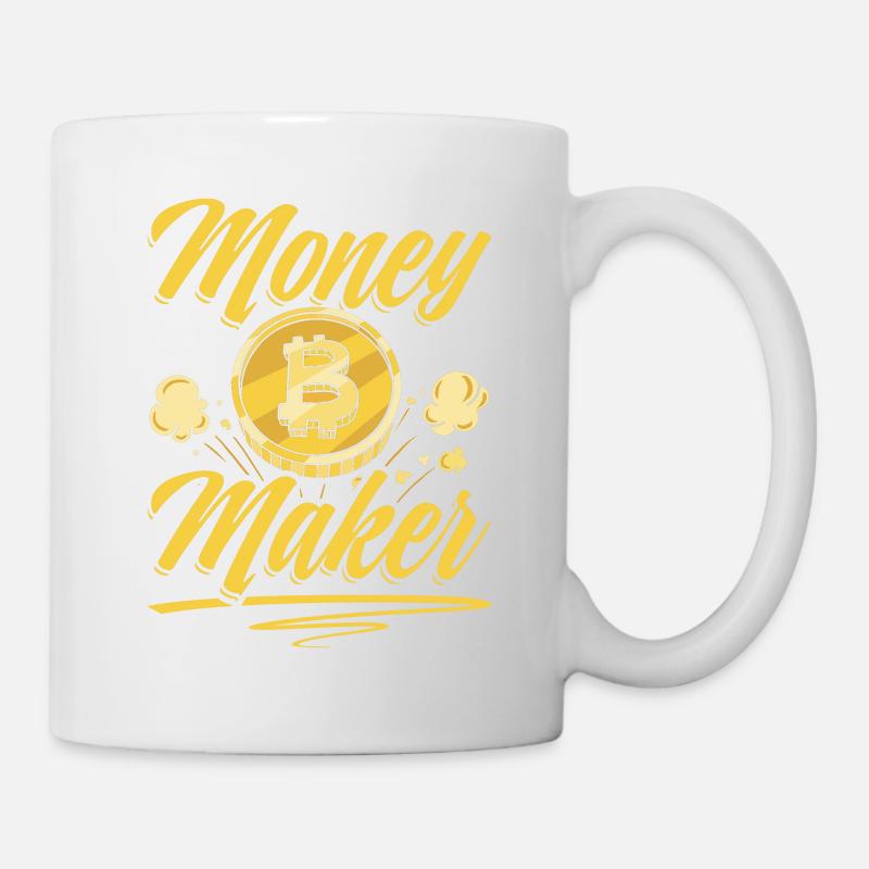 Krypto-Chic: Geld-Macher Bitcoin - Tasse - Weiß