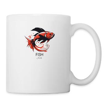 Ein einfacher Fisch - Tasse - Weiß - Rechts