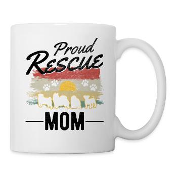 Chien de sauvetage maman chien de rue - Mug blanc - blanc - Droite