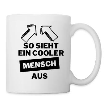Cooler Mensch - Tasse - Weiß - Rechts