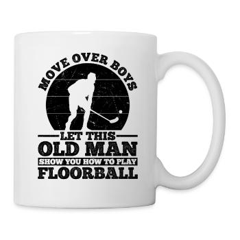 Floorball - This Old Man Show You How To Play Floo - Tasse - Weiß - Rechts