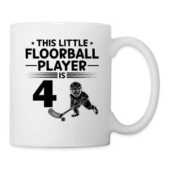 Ce petit joueur de floorball a 4 ans floorb - Mug blanc - blanc - Droite