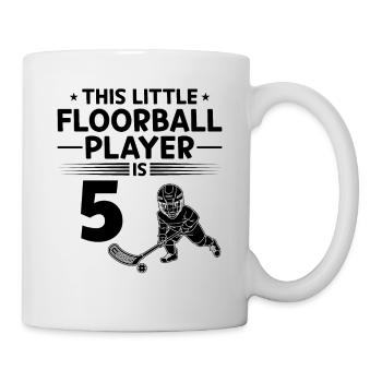 Ce petit joueur de floorball a 5 ans floorb - Mug blanc - blanc - Droite
