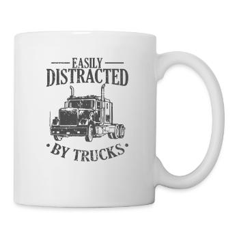 Easily Distracted by Trucks Occupation - Mug - white - Right