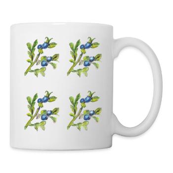heidelbeere 4fach - Tasse - Weiß - Rechts