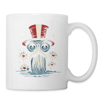 Vieux Sorcier et Fleurs De Marguerite Éternelles - Mug blanc - blanc - Droite