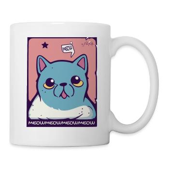 Miaulement et gémissement du chat - Mug blanc - blanc - Droite