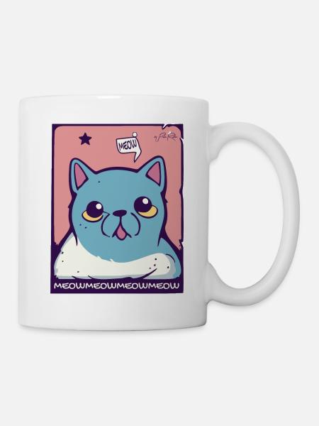 Meow and whining cat - Mug - white