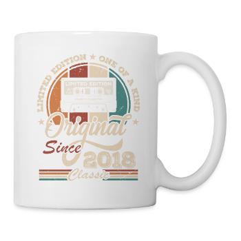 Originelles Retro-Geburtstagsgeschenk für Born in 2018 - Tasse - Weiß - Rechts