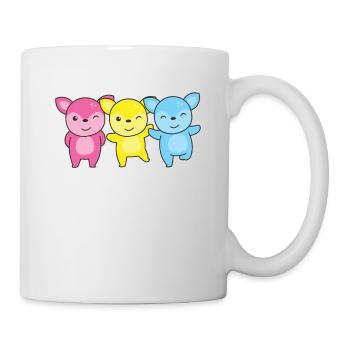 Pansexuel Drapeau Fierté LGBTQ Cerf mignon - Mug blanc - blanc - Droite