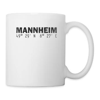 Mannheim Koordinaten GPS - Tasse - Weiß - Rechts