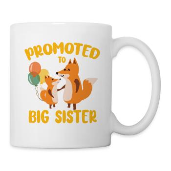 Cute Fox Promoted To Big Sister For Girls - Mug - white - Right