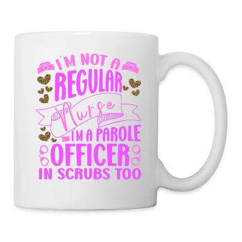 Soins infirmiers correctionnels Je ne suis pas régulier Je suis agent - Mug blanc - blanc - Droite