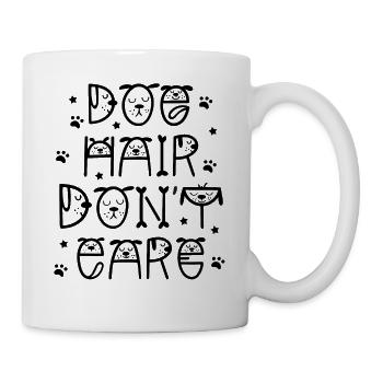 Hunde Haare / Geschenk / Lustiger Spruch - Tasse - Weiß - Rechts