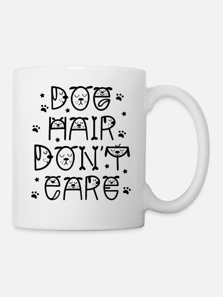 Hunde Haare / Geschenk / Lustiger Spruch - Tasse - Weiß