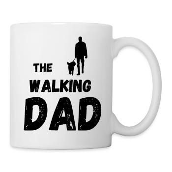 Mann mit Hund / Spazieren / Gassi / Geschenk Idee - Tasse - Weiß - Rechts