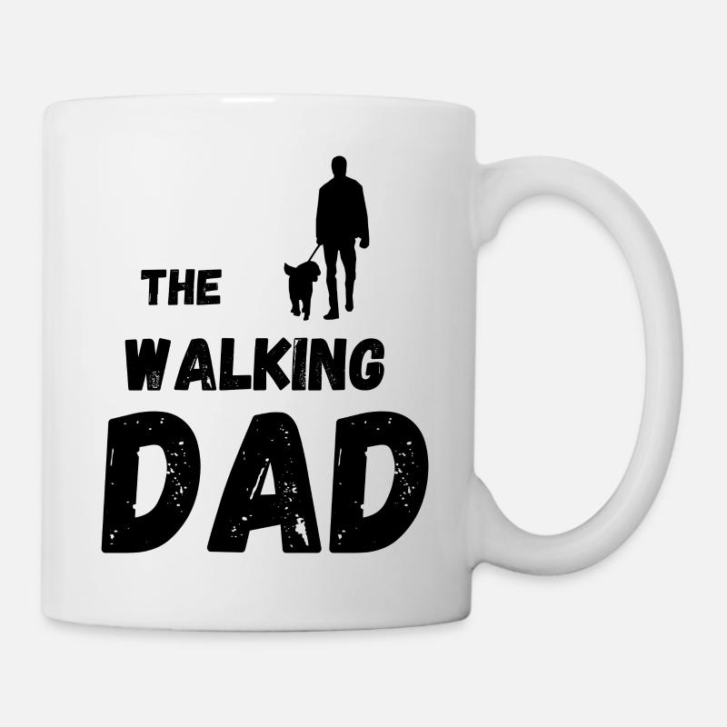 Mann mit Hund / Spazieren / Gassi / Geschenk Idee - Tasse - Weiß