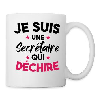 Je Suis Une Secrétaire Qui Déchire - Mug blanc - blanc - Droite