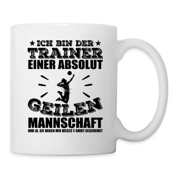 Mannschaft Handballspieler Beachhandball Ballsport - Tasse - Weiß - Rechts