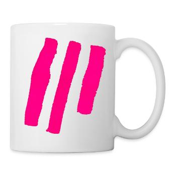 Stripes - Pink - Mug - white - Right