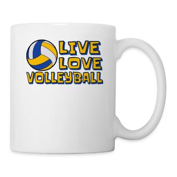 Live Love Volleyball Volleyball Player Volleyball - Mug - white - Right