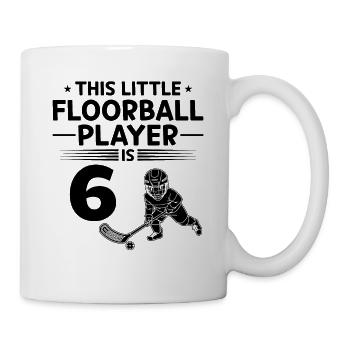 Ce petit joueur de floorball a 6 ans floorb - Mug blanc - blanc - Droite