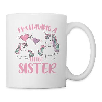 Baby Reveal In Having A Little Sister Unicorn - Mug - white - Right