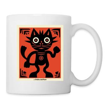 Chat d’art moderne - Mug blanc - blanc - Droite